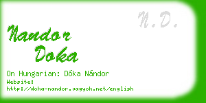 nandor doka business card
